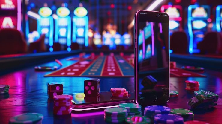 Tampilan meja blackjack dengan dealer profesional dalam sesi live casino interaktif